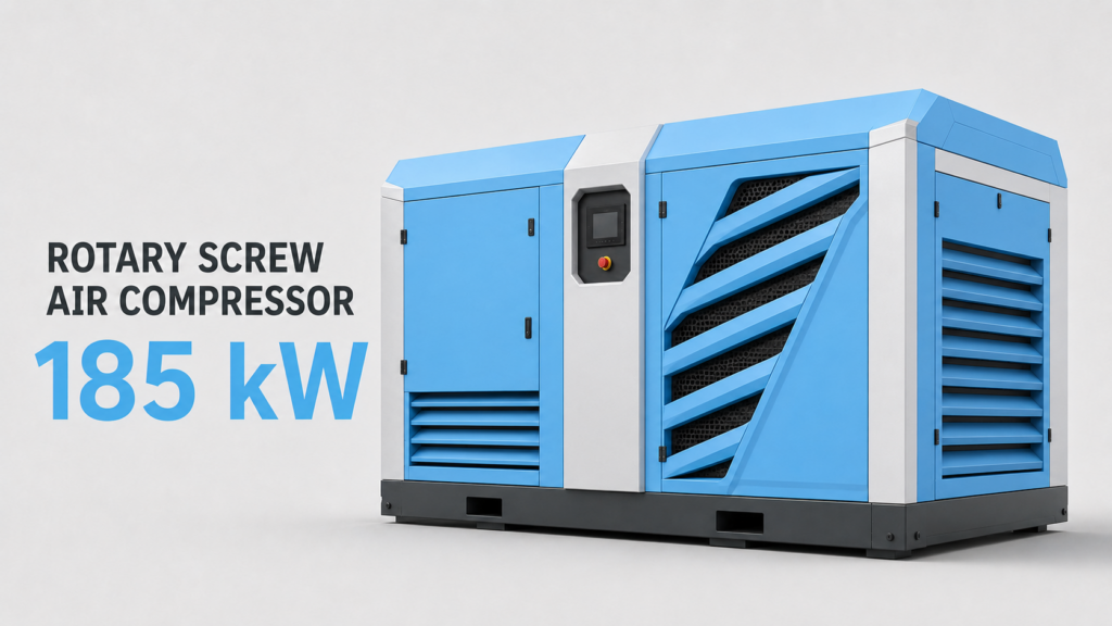 185kW油冷・風冷式永久磁石同期型インバータスクリューエアコンプレッサー