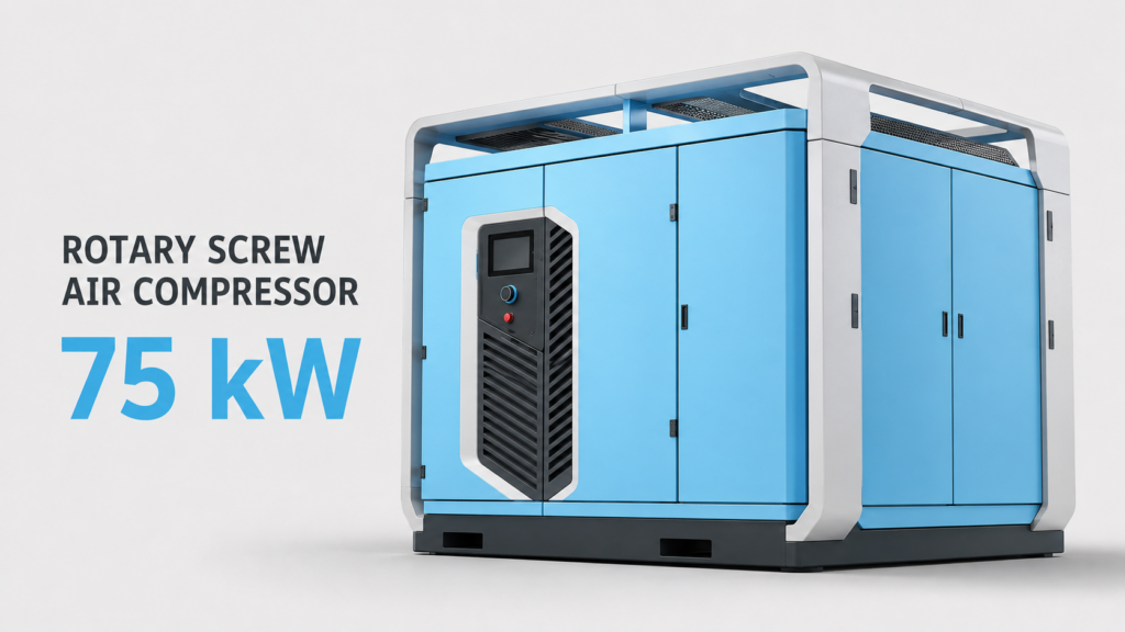 75kW油冷・風冷式永久磁石同期型インバータ駆動スクリューエアコンプレッサー